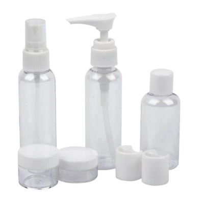 Set recipiente plastic calatorie 5 piese si 2 accesorii, transparente foto