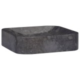 Chiuveta, neagra, 40x40x10 cm, marmura GartenMobel Dekor, vidaXL