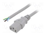 Cablu 3x1mm2 IEC C13 mamă 1m gri 10A 250V LIAN DUNG