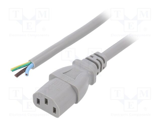 Cablu 3x1mm2 IEC C13 mamă 1m gri 10A 250V LIAN DUNG