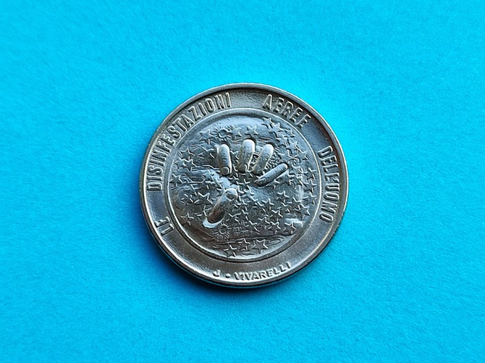 50 Lire 1977 San Marino-UNC-RAR-in realitate arata bine!