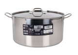 Cratita Inox cu Capac model Hotel 21.5L Inductie &ndash; 38xH19 cm