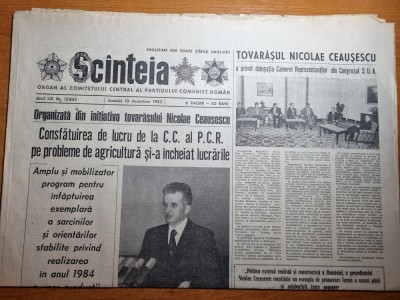 scanteia 10 decembrie 1983-cuvantarea lui ceausescu foto