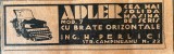 1931 Reclamă rom&acirc;nească la Masina de scris ADLER / Inginer H. PERLICI Bucuresti interbelic Str Campineanu nr 22 Romania captalista mesteri