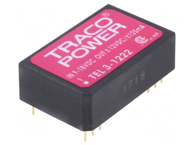 Convertor DC/DC 3W 9-18V la 12V/-12V DIP24