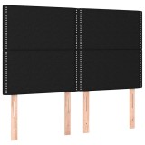 Cumpara ieftin Tablie de pat neagra 144x5x118/128 cm, material textil