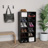 vidaXL Pantofar, negru, 54x34x100,5 cm, lemn compozit