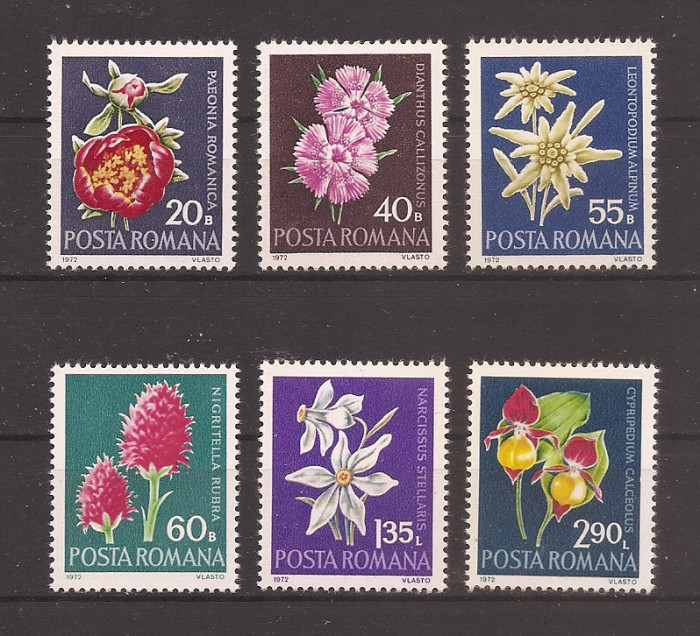 Romania 1972, LP.794 - Flori monumente ale naturii. MNH