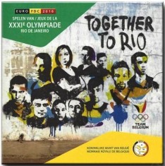 Belgia 2016 -Set monetarie 1 cent -2 euro + 2 euro com. - RIO 2016 - folder / BU