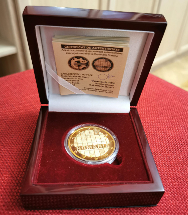 Medalie Presedintia Rotativa a Consiliului Uniunii Europene Monetaria Statului