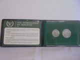 PORTUGALIA - 2 MONEDE COMEMORATIVE, ANO INTERNACIONAL DO DEFICIENTE 1981 - 25 SI 100 ESCUDOS, EDITIE LIMITATA ,CU EFIGII A UNOR PERSONALITATI