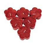 Set 25 lumanari decorative forma floare rosu Zilan ZTS8033