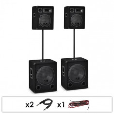 Malone 2.2 boxe pe etaje PA set pasiv 2 x 1200W subwoofer &amp;amp;amp; 2 x 600W difuzoare PA foto