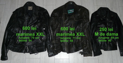 Geaca,geci moto,vesta chopper,motor/rockeri,piele L,XXL si dama foto