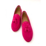Mocasini din piele intoarsa fucsia Kara, 37