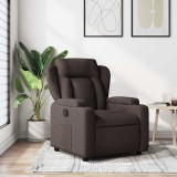 VidaXL Fotoliu rabatabil, maro &icirc;nchis, material textil