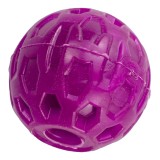 Jucarie din cauciuc eco pentru caini, forma de Minge cu gaura, 4 CM, mov