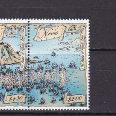 Nevis 1989 FILEXFRANCE'89 corabii harti MI 510-513 MNH
