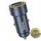 Incarcator Auto HOCO Z57A 30W 3A 1 x USB-A - 1 x USB-C Gri