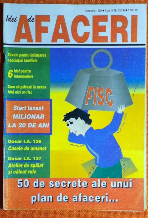 Revista Idei de afaceri nr 2 1995 Case de amanet. Atelier spalat si calcat rufe