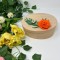 Cutie de Bijuterii din Lemn , Decorata cu Floare Portocalie din Fetru