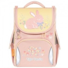 Ghiozdan neechipat Nature Quest Pro, dimensiune 35 x 31 x 19 cm, motiv Bows and Bunny