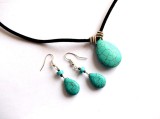 set colier si cercei cu turcoaz 36223
