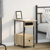 vidaXL Dulap de noapte Stejar sonoma 60 x 30 x 61 cm Lemn compozit