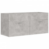 Dulap de chiuvetă, gri beton, 100x38,5x46 cm, PAL, vidaXL