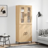 VidaXL Dulap &icirc;nalt, stejar sonoma, 69,5x34x180 cm, lemn compozit
