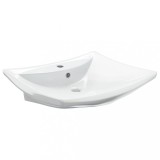 Cumpara ieftin Chiuveta dreptunghiulara cu preaplin &amp; gaura robinet, ceramica