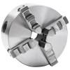 Mandrina strung 4 falci autocentrare vidaXL 125mm otel HT300, 3000 R/min, prindere 2.5-110mm, argintiu/negru