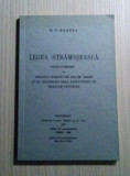 Legea stramoseasca N.V. Pantea ed. III Munchen 1985