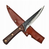Cumpara ieftin Cutit de bucatarie, 28 cm, otel inoxidabil, maner ergonomic, husa maro