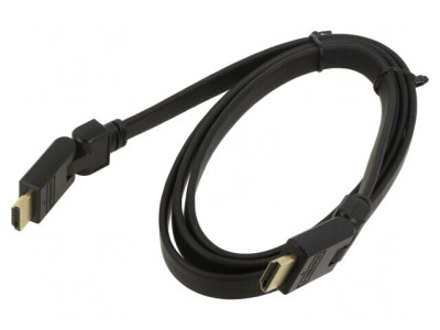 Cablu HDMI 1.4 cu Mufă Mobilă &amp;plusmn;90&amp;deg; foto