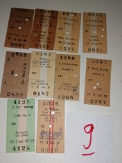LOT 10 BILET VECHI TREN CFR VICSANI ZALAU GOLESTI HERCULANE MIZIL