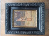 Nicolae J. Alexandrescu ( 1884 - ?) Ulei panza, cca 1920, Portrete, Realism