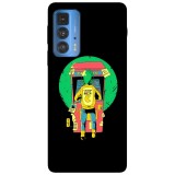 Husa compatibila cu Motorola G20 model Alien pacman, Silicon, TPU, Viceversa, Transparent, Carcasa