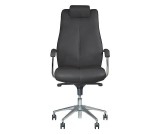 Scaun managerial cu roti piele eco negru Sonata XXL Scaun managerial piele ECO Sonata XXL 150kg negru