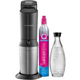 Aparat de preparat sifon SodaStream Crystal 3.0 Pachet promo 1016413490, 3 Carafe 0.7 l, Cilindru CO2, Negru