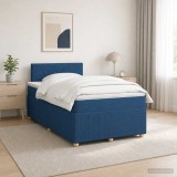 Cumpara ieftin Pat boxspring cu saltea albastru 120 x 200 cm Tesatura