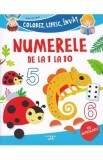 Colorez, lipesc, invat Numerele de la 1 la 10