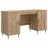 vidaXL Birou cu ușă Stejar Artizanal 142,5 x 50 x 75 cm Lemn prelucrat 3414611