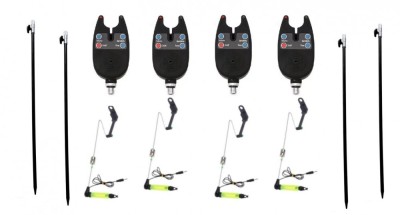 Set 4 senzori cu 4 swingere cu led si 4 picheti prokarpfishing foto