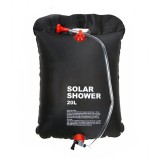 Dus solar pentru camping, 20L, 39 x 60 cm, furtun de 70 cm, negru