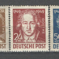 D.D.R.1949 ZONA SOVIETICA 200 ani nastere J.W. von Goethe-poet SD.9