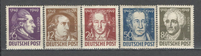 D.D.R.1949 ZONA SOVIETICA 200 ani nastere J.W. von Goethe-poet SD.9