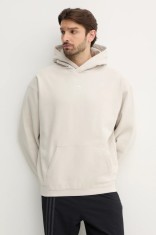 adidas Originals hanorac de bumbac pentru copii Essential bărbați, culoarea bej, cu glugă, uni, JD3299