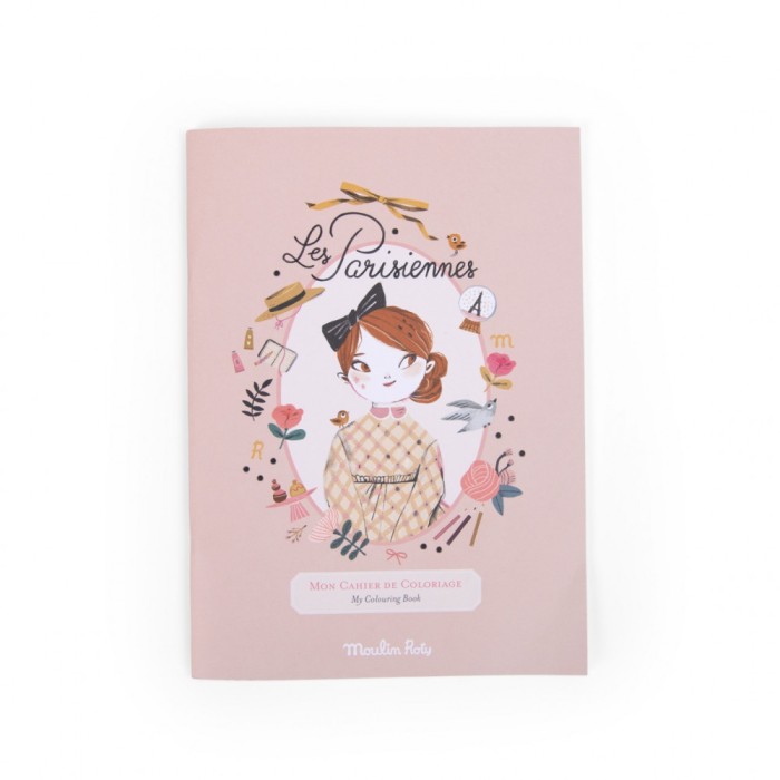 Carte de colorat Domnisoare pariziene, Moulin Roty