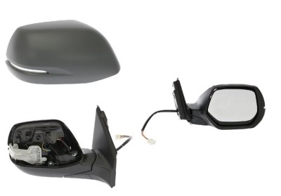Oglinda usa exterioara Honda Crv (Rm), 11.2011-10.2018, partea Dreapta, reglare electrica; carcasa grunduita; incalzit; sticla convexa; geam cromat; foto